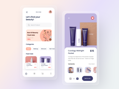 美容产品移动应用概念(Beauty Product Mobile App Concept)