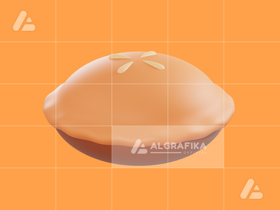 3d 插图馅饼面包店对象(3d illustration pie bakery object)