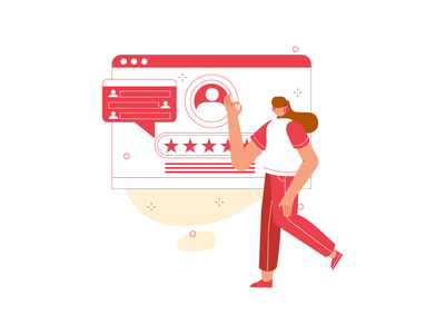 客户服务支持说明(Customer Service Support Illustration)