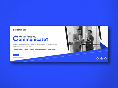 企业业务 Facebook 封面和横幅设计(Corporate business Facebook cover and banner design)
