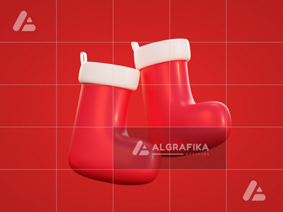 3d 圣诞圣诞老人袜子(3d christmas santa sock)