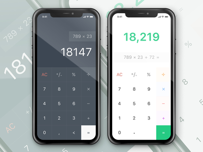 计算器应用程序屏幕概念(Calculator App Screen Concept)