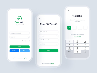 有声读物移动 UI 概念(Audio Book mobile UI concept)