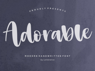 可爱的现代手写字体(Adorable Modern Handwritten Font)