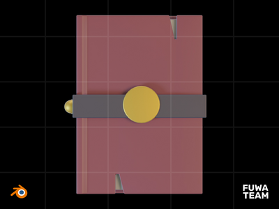 3D 游戏物品在黑暗中发光插图包 - 书（正面）(3D Game Item Glow In The Dark Illustration Pack - Book (Front))