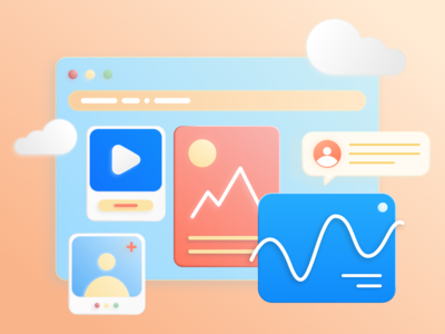 分析仪表板插图(Analytical Dashboard Illustration)