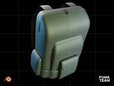 3D 游戏设备在黑暗插图包中发光 - 背包(3D Game equipment glow in the dark illustration pack - Backpack)