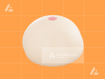 3d 插图肉包对象(3d illustration meat bun object)