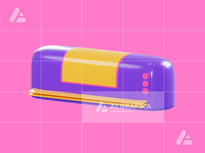 3d 插图空调对象(3d illustration air conditioner object)