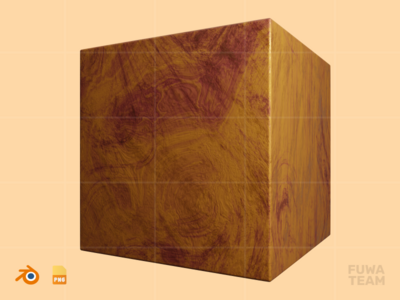 立方体 - 3D 木制抽象形状(Cube - 3D Wooden Abstract Shape)