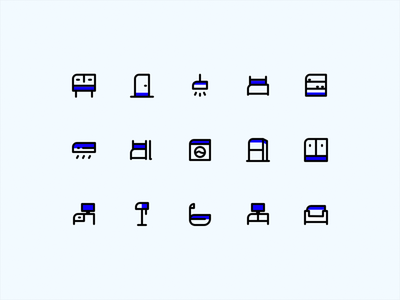 15 个家具应用程序图标(15 Furniture App Icons)