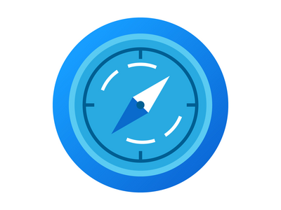 指南针渐变图标(Compass gradient icon)