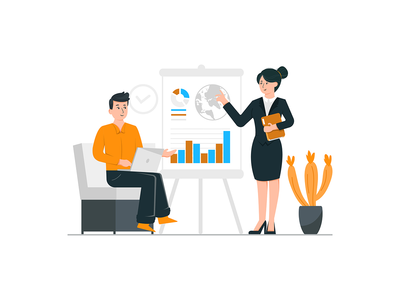 商务会议插图概念(Business Meeting Illustration concept)