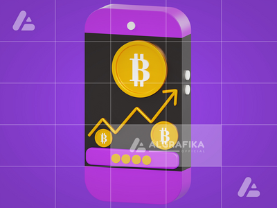 3d 插图比特币证书(3d illustration bitcoin certificate)