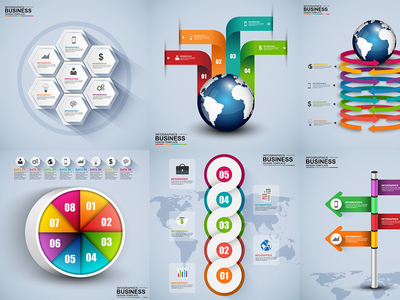 抽象的 3d 图表(Abstract 3d Infographics)