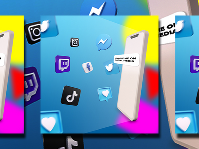 3d 社交媒体 instagram 帖子模型(3d social media instagram post mockup)