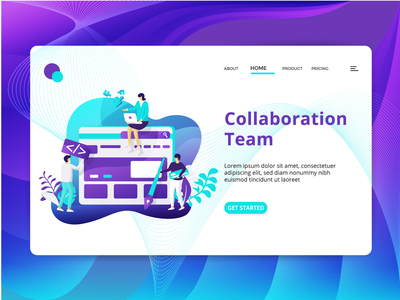 协作团队图(Collaboration Team Illustration)