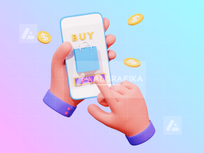 3d 手势金融插图(3D Hand Gesture Finance Illustration)