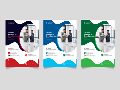 企业传单设计模板(Corporate flyer design template)