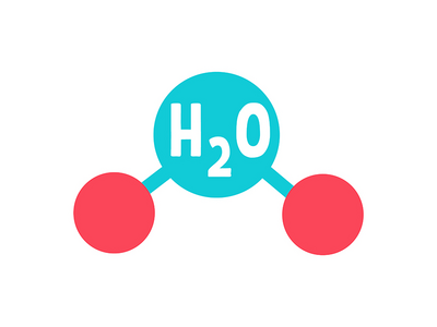 化合物半平面彩色矢量对象(Chemical compound semi flat color vector object)