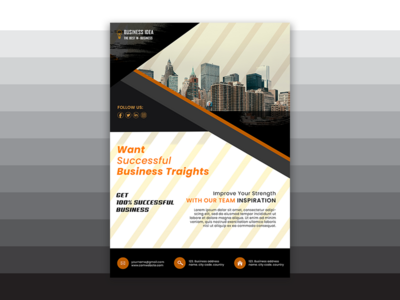 经营理念传单设计(Business Idea flyer design)