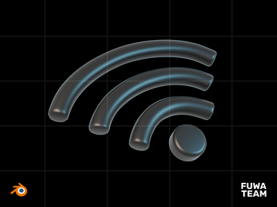 3D 游戏物品在黑暗中发光插图包 - Wifi(3D Game Item Glow In The Dark Illustration Pack - Wifi)