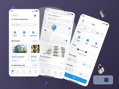 BooKing - Figma & Photoshop V2 的酒店预订 UI 套件(BooKing - Hotel Booking UI Kit for Figma & Photoshop V2)