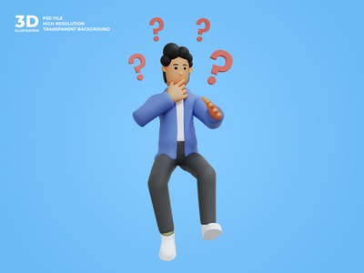 3d 业务人字符图(3d business man character illustration)