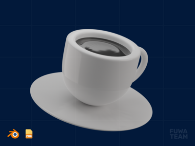 咖啡 - 3D 平面设计插图(Coffee - 3D Graphic Design Illustration)