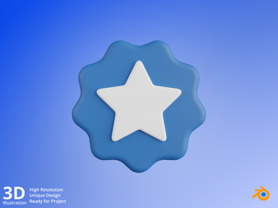 徽章-Web 电子商务和购物 3D 插图(Badge - Web Ecommerce and Shopping 3D Illustration)