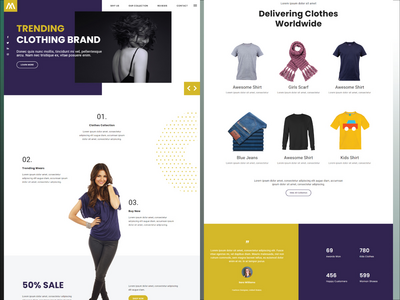服装品牌HTML模板(Clothing Brand HTML Template)