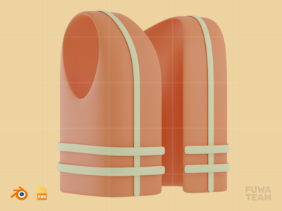 建筑夹克 - 3D 建筑插图(Construction Jacket - 3D Construction Illustration)