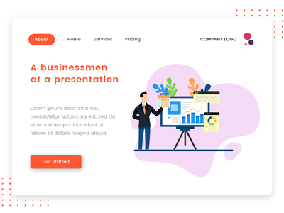 演示概念的商人(A businessmen at a presentation concept)