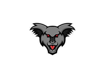 愤怒的考拉头吉祥物(Angry Koala Head Mascot)