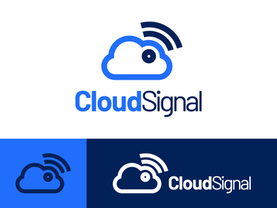 云信号标志设计(Cloud Signal Logo Design)