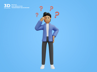3d 业务人字符图(3d business man character illustration)