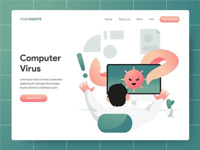 计算机病毒图概念(Computer Virus Illustration Concept)