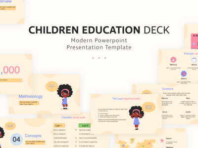 儿童教育的PowerPoint演示模板(Children Education PowerPoint Presentation Template)