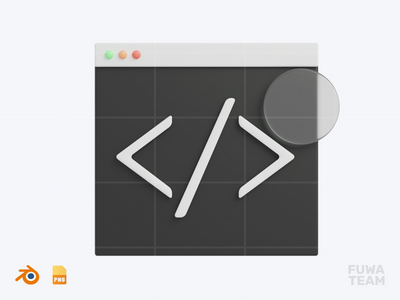代码软件 - 启动和 SaaS 图标包（正面）(Code Software - Startup and SaaS Icon Pack (front))
