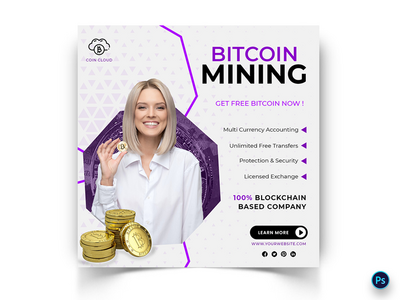 CryptoCurrency 社交媒体 Instagram 帖子模板(CryptoCurrency Social Media Instagram Post Template)