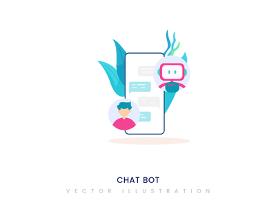 聊天机器人矢量插图概念(Chat Bot vector illustration concept)
