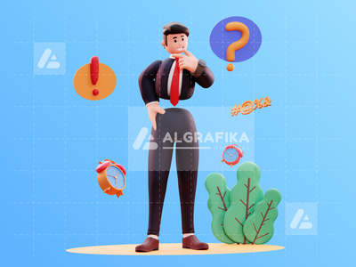 3d 字符商人图(3D Character Businessman Illustration)