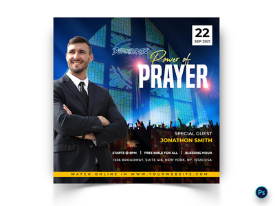 教会演讲社交媒体帖子模板(Church Speech Social Media Post Template)