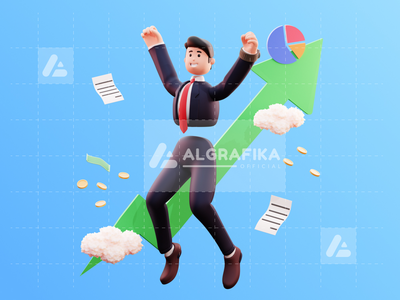 3d 字符商人图(3D Character Businessman Illustration)