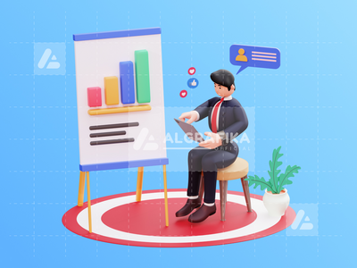 3d 字符商人图(3D Character Businessman Illustration)