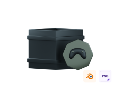 Box & Joy Stick 3D 图标(Box & Joy Stick 3D Icon)