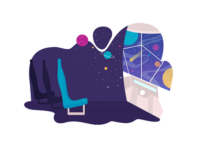 5d 和 7d 电影院 2D 矢量网页横幅、海报(5d and 7d cinema 2D vector web banner, poster)