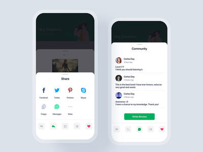 有声读物移动 UI 概念(Audio Book mobile UI concept)