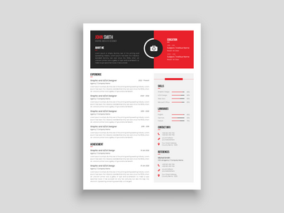 企业创意干净的简历简历设计模板(Corporate Creative Clean CV Resume Design Template)
