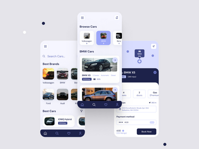 租车应用程序 UI 套件(Car Rental App UI Kit)